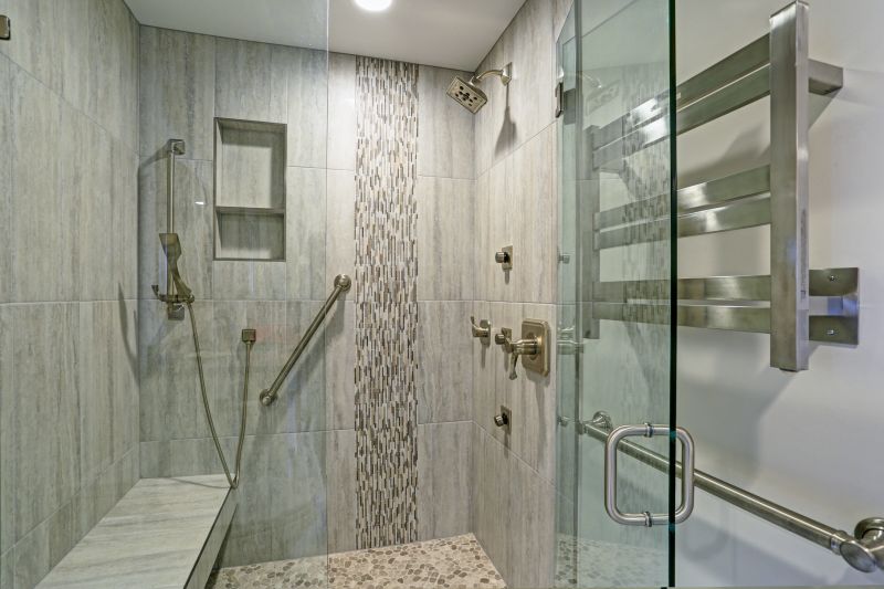 Open Shower with Stone Flooring